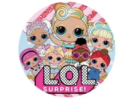 Ciasta i półprodukty do ciast - Dekoracyjny opłatek tortowy LOL Surprise - 20 cm - miniaturka - grafika 1