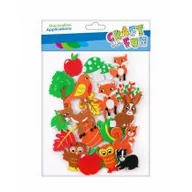 Pozostałe akcesoria dla plastyków - Craft with Fun Ozdoba dekoracyjna Eva Zwierz Las samoprzylepna 19szt 12/288 - miniaturka - grafika 1