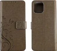 Etui i futerały do telefonów - Apple iPhone 12 / 12 Pro etui na telefon komórkowy etui ochronne etui z klapką etui na kartę szary - miniaturka - grafika 1