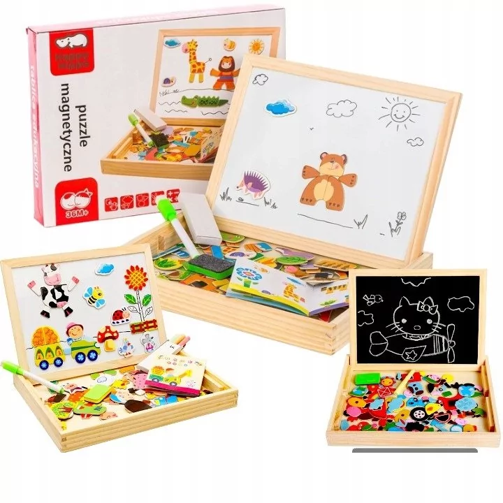 Tablica Duża Edukacyjna Kredowa Magnetyczna Dwustronna Montessori