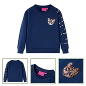 Bluzy dla dziewczynek - Bluza dziecięca - granatowa - 116 - Bluza Dla Dziecka - miniaturka - grafika 1