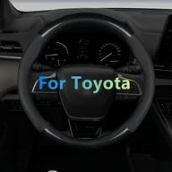Akcesoria do odkurzaczy - TEMU Pokrowiec na Kierownicę z Teksturą Włókna Węglowego i Skórzanym PU dla TOYOTA Camry, RAV4, Highlander, Corolla, Sienna, Avalon, Prius, , Land - miniaturka - grafika 1