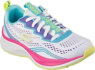 Sneakersy damskie - Skechers 303651L WMLT Sneakersy, biała siatka/wielokolorowe wykończenie, 40 EU, Wielokolorowe wykończenie z białej siatki - miniaturka - grafika 1