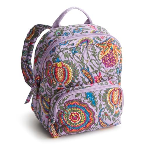 Vera Bradley Damski bawełniany Gabardyna Mini Banbury Plecak Torba na książki, Marrakesz, One Size, Smycz bawełniana premium