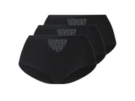 Majtki damskie - esmara® Majtki figi damskie z bawełny, 3 pary (Czarny, L(44/46)) - miniaturka - grafika 1