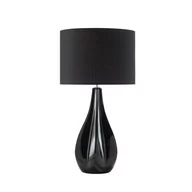 Lampy stojące - Beliani Lampa stołowa Lampka nocna porcelanowa czarna SANTEE 42989 - miniaturka - grafika 1