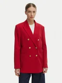 Marynarki i żakiety damskie - Tommy Hilfiger Marynarka WW0WW50784 Czerwony Relaxed Fit - miniaturka - grafika 1