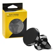 Pozostałe akcesoria do telefonów - Uchwyt Uniwerslany Samochodowy Magnetyczny Premium Black Metal Kratka - miniaturka - grafika 1