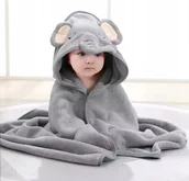 Koce i narzuty dla dzieci - RĘCZNIK KĄPIELOWY DLA DZIECI KOCYK Z KAPTUREM - miniaturka - grafika 1