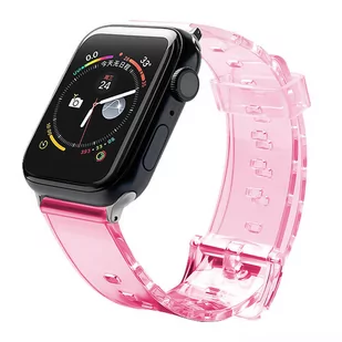 Strap Light silikonowa opaska pasek bransoleta bransoletka do zegarka Watch 6 / 5 / 4 / 3 / 2 / SE (40mm / 38mm) czerwony - Etui i futerały do telefonów - miniaturka - grafika 1