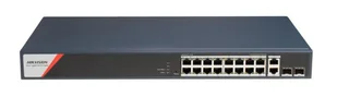 Hikvision DS-3E1520HP-SI-16P2T2F łącza sieciowe Zarządzany Gigabit Ethernet (10/100/1000) Obsługa PoE DS-3E1520HP-SI-16P2T2F - Switche - miniaturka - grafika 1
