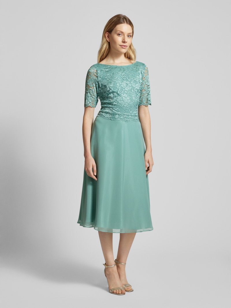 VERA MONT SUKIENKA DAMSKA ELEGANCKA ZIELONA MIDI 38 6EA