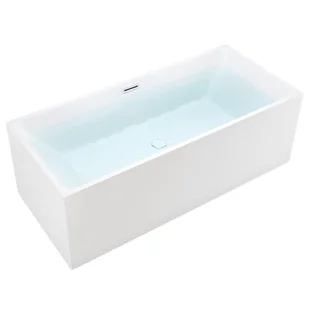 Wanna wolnostojąca prostokątna przelew i korek biały 170 cm Santa Hydrosan - Wanny - miniaturka - grafika 1