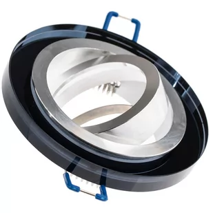 Oprawa Halogenowa Szklana Sufitowa Arian Mr16 Gu10 Lumiled Okrągła Ruchoma Czarna - Oprawy, klosze i abażury - miniaturka - grafika 1