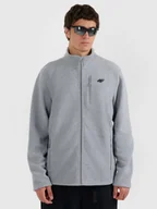 Bluzy męskie - 4F Polar regular ze stójką męski - szary XXL - miniaturka - grafika 1