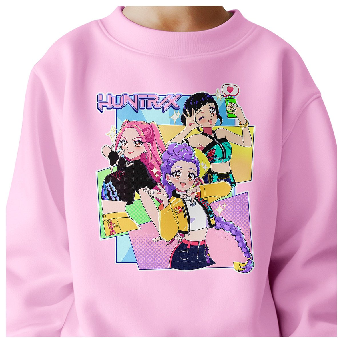 BLUZA DZIECIĘCA K-POPOWE ŁOWCZYNIE DEMONÓW HUNTRIX 146-152 BAWEŁNIANA