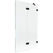 Parawany nawannowe - Mexen Lunar parawan nawannowy 2-skrzydłowy prawy 100 x 150 cm, transparent, czarny - 897-100-100-70-00-P - miniaturka - grafika 1