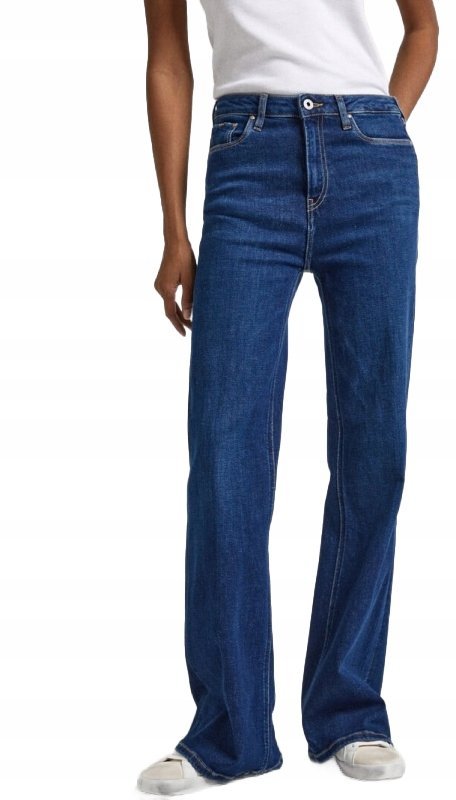 PEPE JEANS DŁUGIE JEANSY RURKI NIEBIESKIE WYSOKI STAN 25/32 16EA