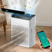 Oczyszczacze powietrza - TEMU Cichy Oczyszczacz Powietrza HEPA do Domu - Filtruje 99% Zanieczyszczeń, Kurzu i Dymu, Poziom Hałasu 23dB, 3 Tryby Czasu i Prędkości Wiatru, Tryb - miniaturka - grafika 1