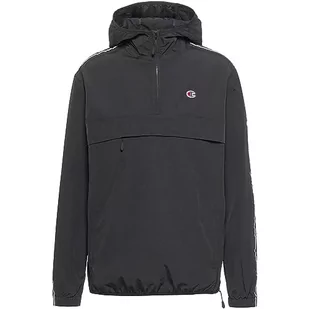 Champion Męska kurtka z kapturem Legacy Outdoor powlekana tkana nylonowa taśma z logo z kapturem, czarna, S - Kurtki męskie - miniaturka - grafika 1