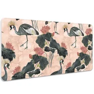 Podkładki na biurko - Duża mata na biurko Azjatyckie żurawie 100x50 cm - miniaturka - grafika 1