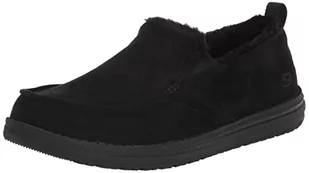 Skechers Męskie kapcie MELSON Willmore, czarne mikrofibra, 13 UK - Kapcie damskie - miniaturka - grafika 1