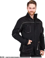 Odzież robocza - R.E.I.S. FOR-WIN-J - kurtka ochronna ocieplana, kołnierz stójka, podszewka 100% poliester - czarno-jasnoszary 2XL - miniaturka - grafika 1