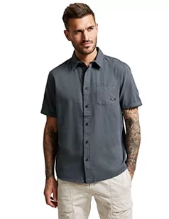 Street One MEN Męska koszula z krótkim rękawem, ASH GREY, L - Koszule męskie - miniaturka - grafika 1