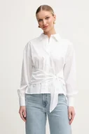 Koszule damskie - Guess koszula MIMI damska kolor biały regular z kołnierzykiem klasycznym W5GH91 WAF10 - miniaturka - grafika 1