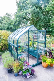 VITAVIA szklarnia ogrodowa ORION 5000, zielona (1,93 m x 2,57 m) + baza - Szklarnie ogrodowe - miniaturka - grafika 8