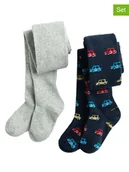 Rajstopy dziecięce - COOL CLUB Rajstopy (2 pary) w kolorze szaro-granatowym - miniaturka - grafika 1