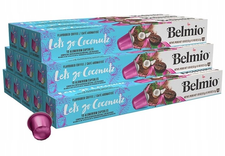 Kapsułki do Nespresso Belmio Coconut Kokos 10 szt Let's go Coconutz