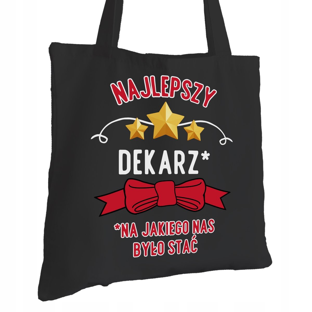 Torba Bawełniana dla Dekarza Czarna Na Prezent ekologiczna Trwały Nadruk