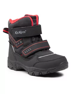 Buty dla chłopców - Kickers Śniegowce Jukkro 830190-30 Czarny - grafika 1