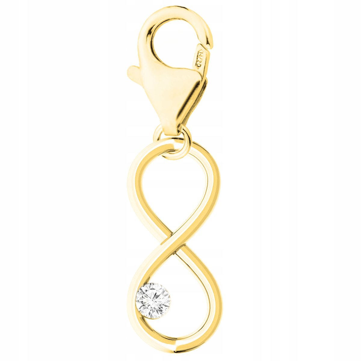 Zawieszka złota wisząca Nieskończoność srebro 925