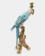 Świeczniki - Porcelanowy Świecznik Papuga Błękitna P - miniaturka - grafika 1