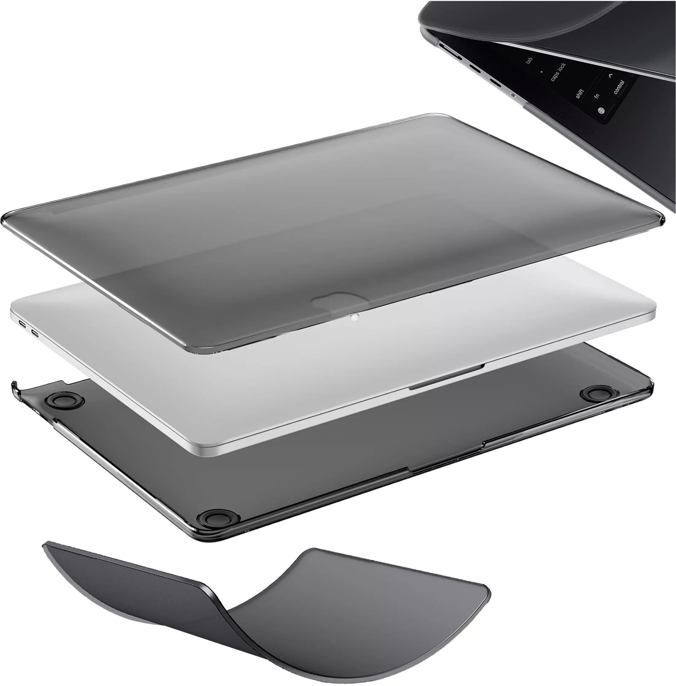 Etui do Apple Macbook Pro 16 2021-2025 M1/M2/M3/M4 - elastyczna, matowa obudowa ochronna, lekka i odporna - Alogy AirGuard Gr