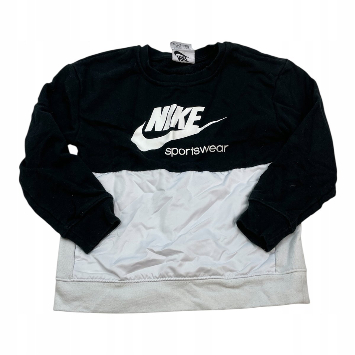 Nike bluza dziecięca 110/116 czarno-biała sportswear logo