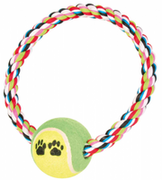Zabawki dla psów - Trixie Piłka tenisowa Zabawka na sznurku - Denta Fun TX-3266 - miniaturka - grafika 1