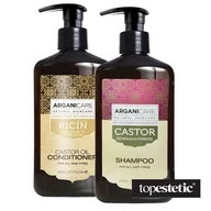 Zestawy kosmetyków damskich - Arganicare Arganicare Castor Hair Set ZESTAW Szampon stymulujący porost włosów 400 ml + Odżywka stymulująca porost włosów 400 ml - miniaturka - grafika 1