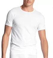 Koszulki męskie - CALIDA Męski T-shirt bawełniany z okrągłym dekoltem, biały, 58-60 - miniaturka - grafika 1
