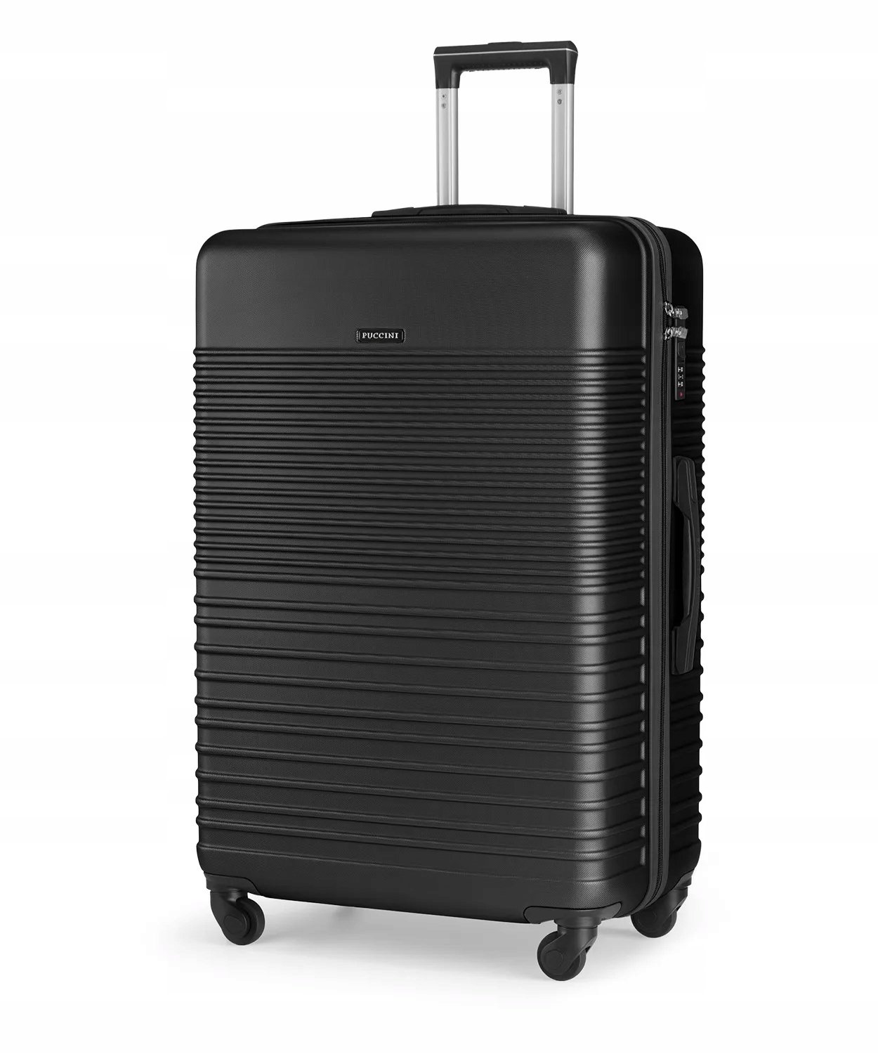 Walizka Duża Podróżna Twarda PUCCINI Na Kółkach PUCCINI Czarna ABS028A-1