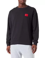 Bluzy męskie - HUGO Męska bluza z logo Loungew, czarny (Black1), M - miniaturka - grafika 1