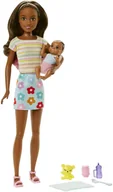Lalki dla dziewczynek - Lalka Barbie Mattel Skipper: Klub opiekunek Lalka + bobas + akcesoria HJY31 - miniaturka - grafika 1