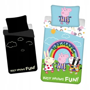 Pościel dziecięca Świnka Peppa 140x200 cm - świecąca w ciemności zestaw - Pościel dla dzieci - miniaturka - grafika 1