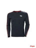 Koszulki męskie - Koszulka męska HELLY HANSEN Lifa Active Stripe Crew - Navy - miniaturka - grafika 1