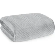 Narzuty - Eurofirany B.B. CHOCZYŃSCY SPÓŁKA JAWNA Narzuta welurowa Sofia, srebrna, 200x220 cm (1100944) - miniaturka - grafika 1