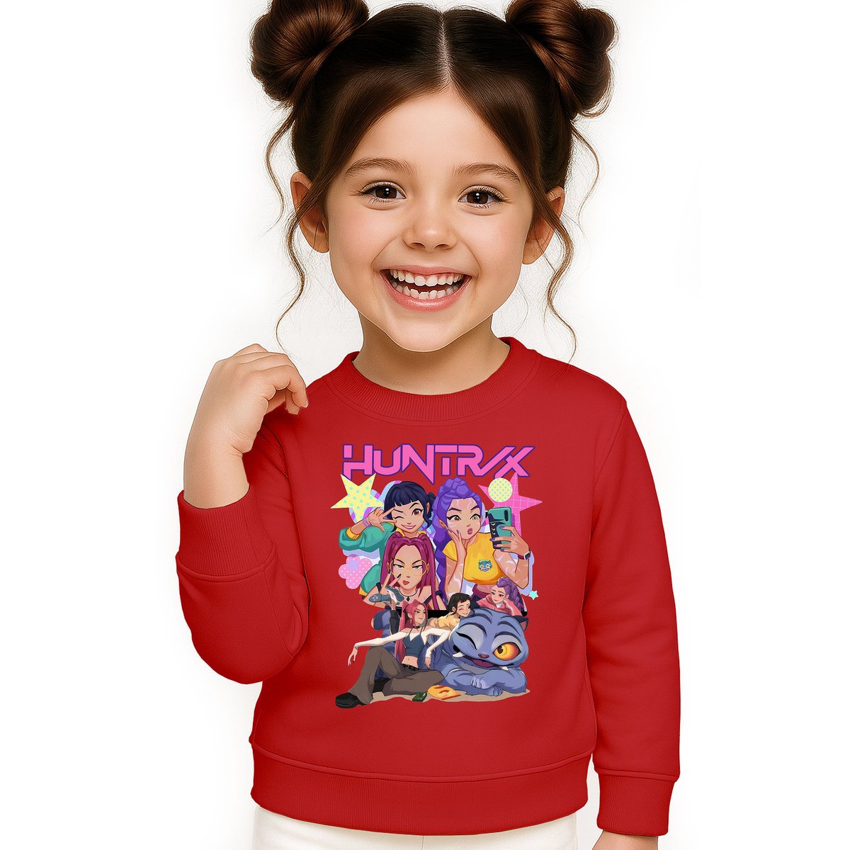 BLUZA DZIECIĘCA KPOP DEMON HUNTERS HUNTRIX 104 BAWEŁNIANA JAKOŚĆ