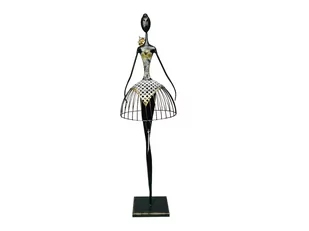 BALETNICA DEKORACJA Z METALU PREZENT 76,5 CM - Figurki dekoracyjne - miniaturka - grafika 1