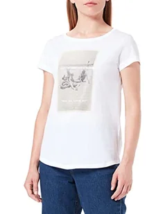 Sisley T-shirt damski, White 921, L - Koszulki i topy damskie - miniaturka - grafika 1